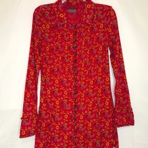 Free People Women’s Floral Shirt Size 6.